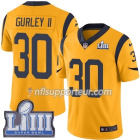 Maillot Homme Los Angeles Rams Todd Gurley II 30 Nike Or 2019 Super Bowl LIII